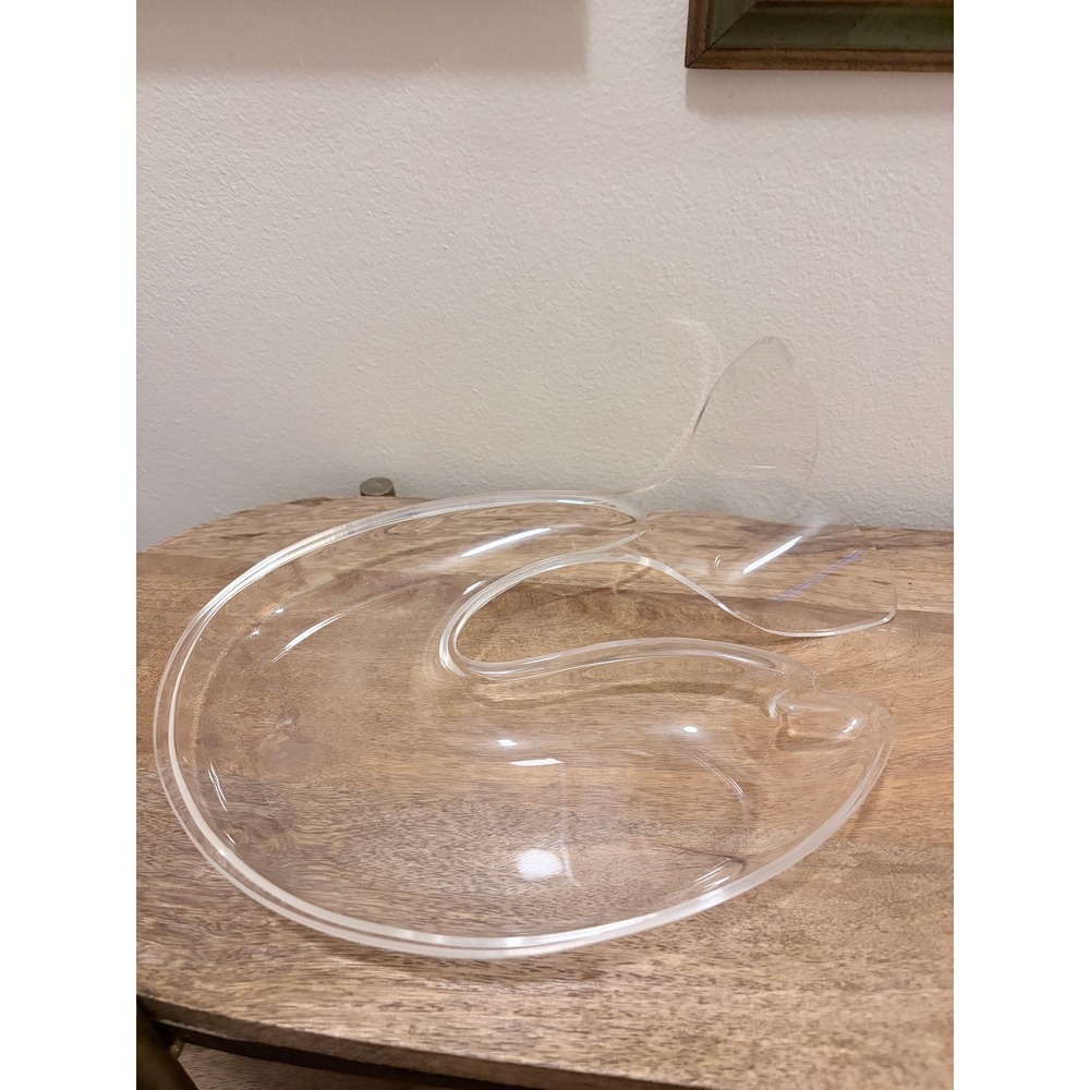 Vintage Thermalene Lucite Fish Serving Dish‎ MCM Acrylic Platter DeLand FL